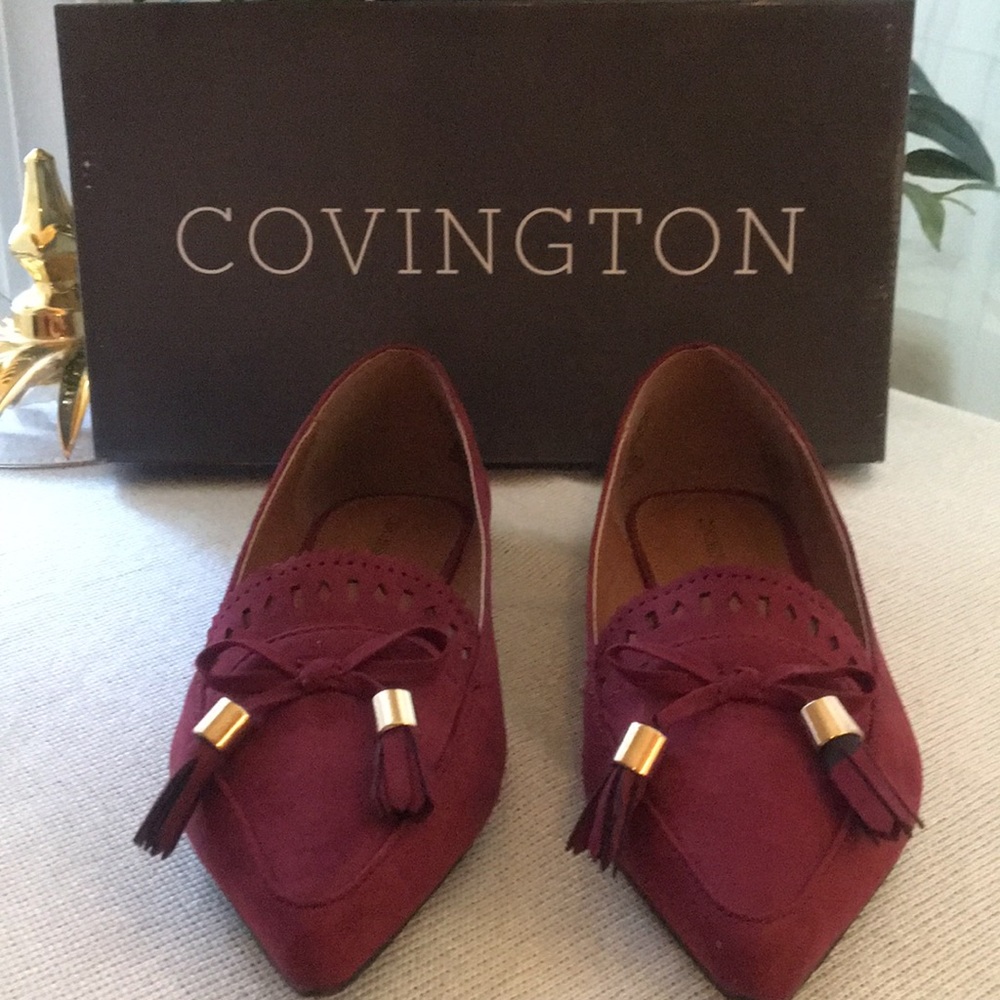 Covington Burgundy Flats 🆕